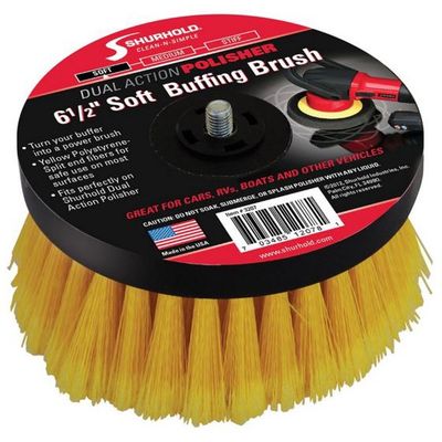 Buffing Brush Soft Yellow 6-1/2&quot;