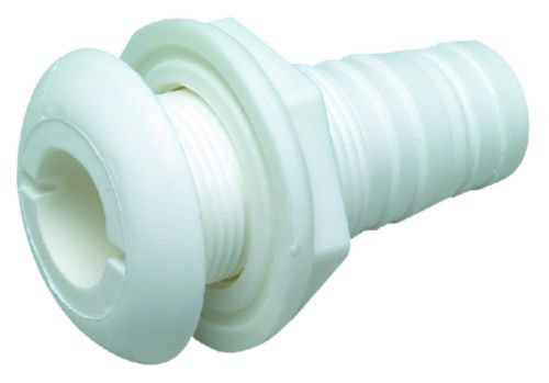 Thru-Hull With Broad Flange Plastic 1&quot;