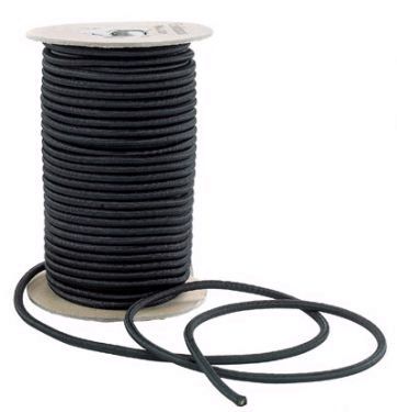 Shock Cord 3 / 16&quot; Black  /Foot