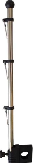 Flag pole 17&quot; rail mount fits 7/8&quot; and 1&quot; rail