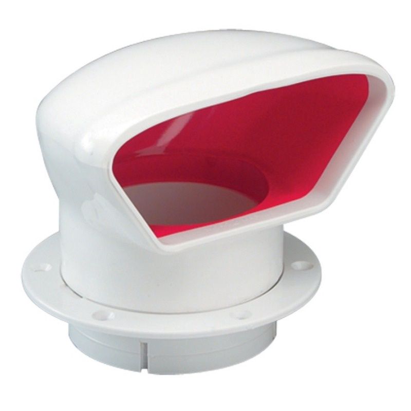 Snap-In Deluxe Low Profile PVC Cowl Vent, 4&quot;