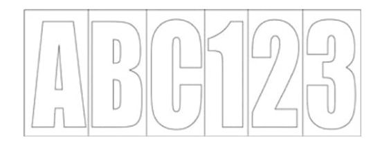 Letters &amp; Numbers 3&quot;- White