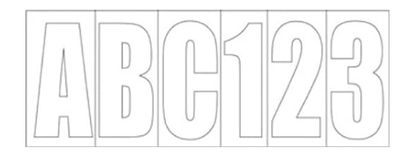 Letters &amp; Numbers 3&quot;- White