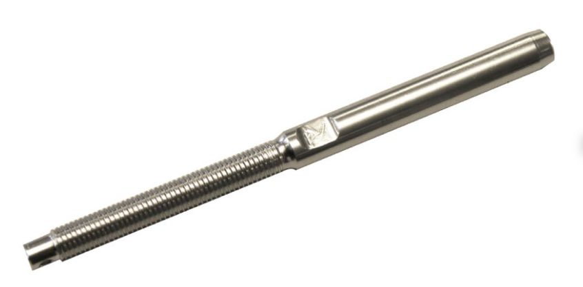 Threaded Terminal -Thread  1 / 2&quot;  RH  Wire 9 / 32&quot;  Stainless  (930712A)