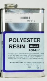 Polyester Resin Waxed  1 Gallon