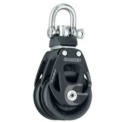 Block Double 45mm Aluminum Element With  Swivel (6238)