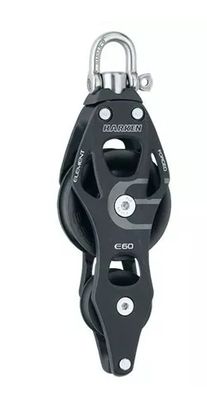 Block Fiddle 60mm Aluminum Element With Swivel And  Becket (6263)