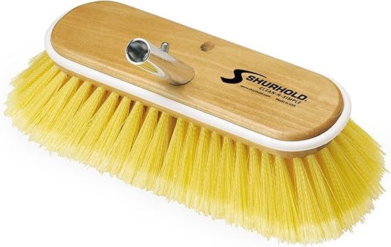 Deck Brush 10&quot; With Soft Polystyrene Bristles