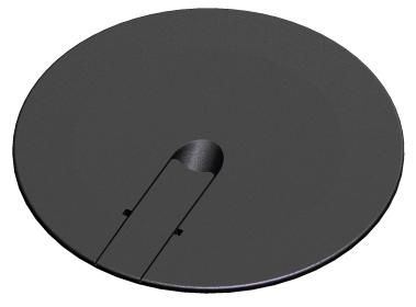 Low Profile Pop-Out Deck Plate 8&quot;  White (336412-1)