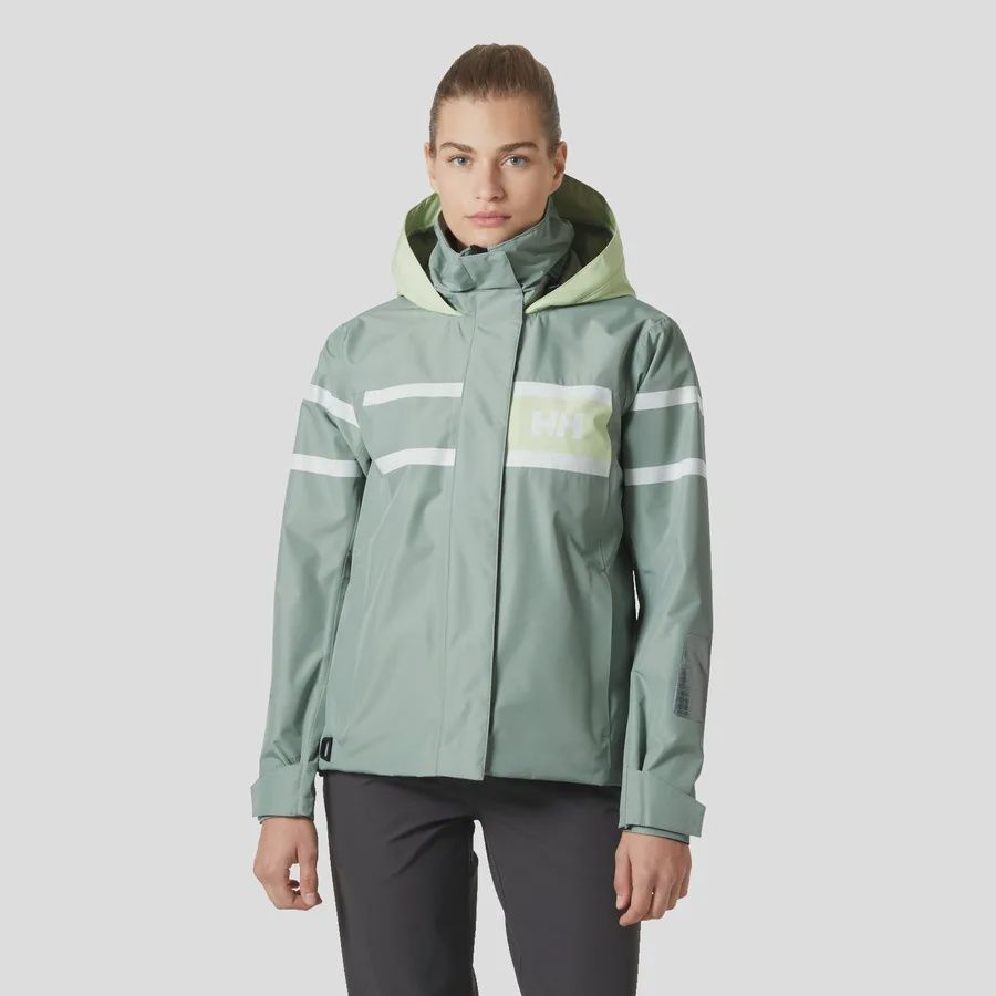 Women’s Salt Inshore Sailing Jacket, Size: Medium, Colour: EUCALYPTUS