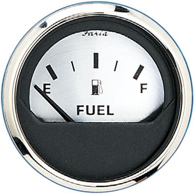 Fuel Level Gauge  2&quot; Spun Silver
