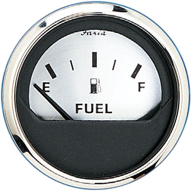 Fuel Level Gauge  2&quot; Spun Silver