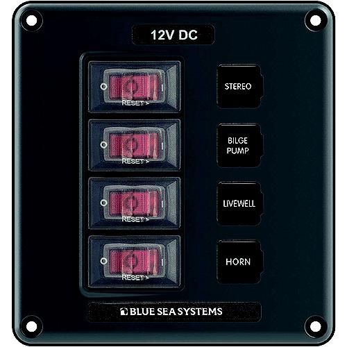 Circuit Breaker Switch Panel 4 Position  Water-Resistant   (4320)