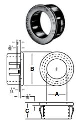 Stanchion Inserts - Snap Bushings  5/16&quot;  Black (315-706)
