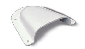 Évent Coquille C4 blanche, 14 cm de large x 18 cm de profondeur x 3,8 cm de haut