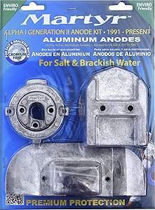 Anode Kit For Mercury Alpha I Generation II Drives 1991-Present Aluminium