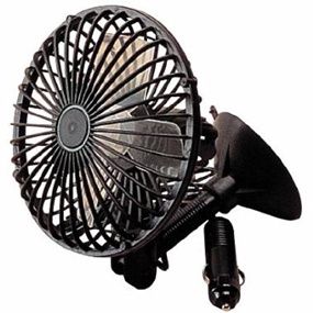 Fan 4-1/2&quot; With Suction Cup Mount 12V