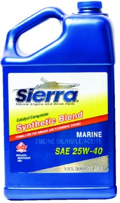 Synthetic Blend 4-Cycle Inboard-Sterndrive Engine Oil, 25W40 FCW, 5 Qt
