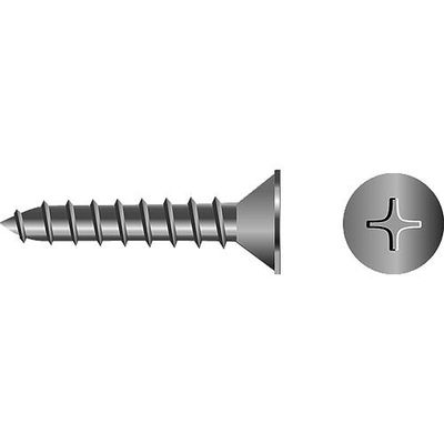 Flat Head Self Tapping Screw #8 x 2.5&quot; Stainless