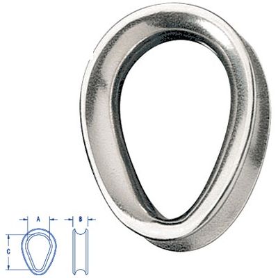 Sailmakers Thimble 3/16&quot; Stainless (RF2182 )