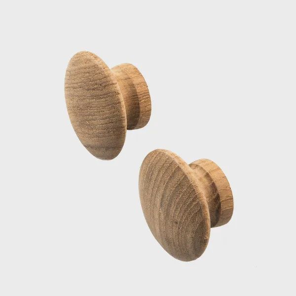 Drawer Knob 2&quot; Teak  2/pk