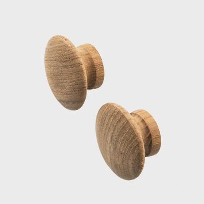Drawer Knob 2&quot; Teak  2/pk