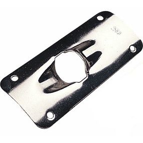 Exit Plate Curved 1-1/4&quot; x 2-3/4&quot;  Stainless (081010)