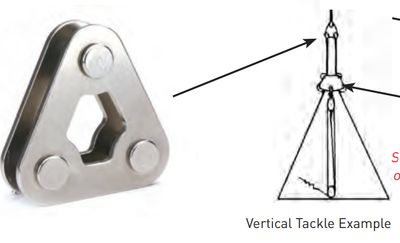 Split Backstay Diamond Plate 1/2&quot; Pin Stainless (X7050)