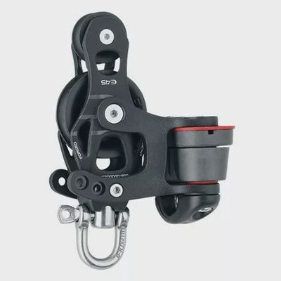 Block Fiddle  45mm Aluminum Element  With  Swivel And  Cam Cleat (6235)