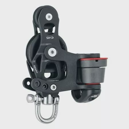 Block Fiddle  45mm Aluminum Element  With  Swivel And  Cam Cleat (6235)