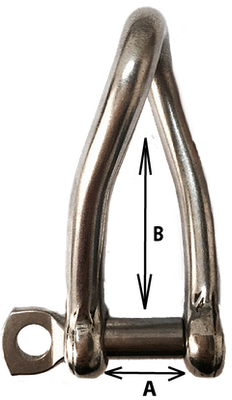 Twisted Shackle 1 / 4" Forged Captive Pin