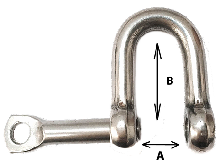 Shackle D Captive Pin 3/8"  Forged