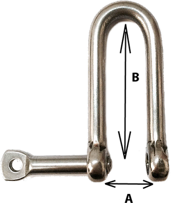 Long D Shackle 3 / 8" Forged