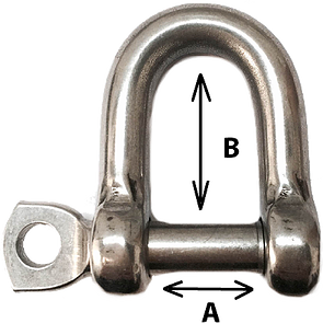 D shackle 5/32" Forged  Captive Pin