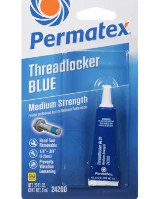 Blue  Medium Strength Removable Thread Lock 6 ml.