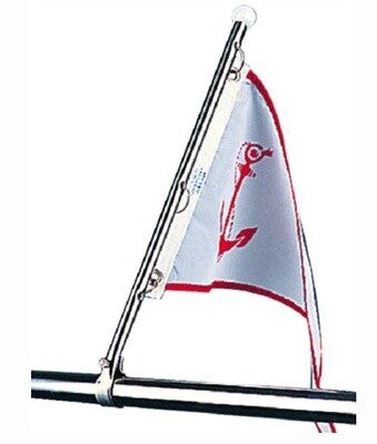 Pulpit Flag Pole 16-3/8"    7/8" or 1" Rails