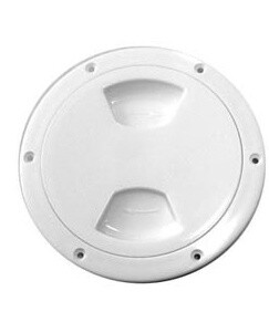 Deck Plate  Screw Type White 6"