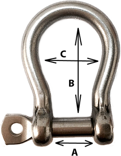 Bow Shackle 5 / 32" Forged with Captive Pin