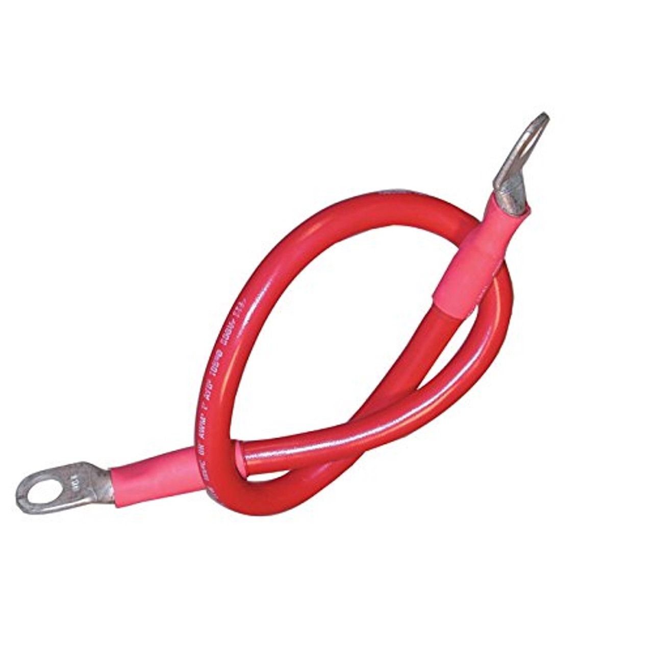 Battery Cable AWG 2 Stud 3/8" x 18" Red