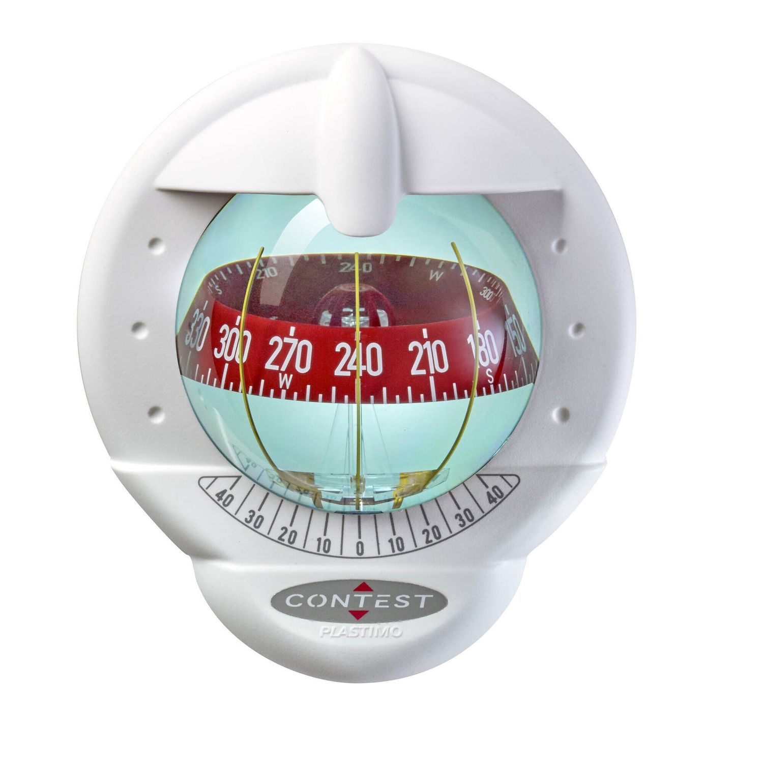 Contest 101 Compass-vertical Mount White Bezel Red Card (64424) Contest 101 Compass-vertical Mount White Bezel Red Card (64424)