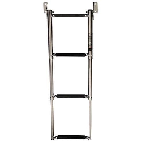 Telescoping Transom Mount Stainless Steel 4-Step Ladder  (571231)