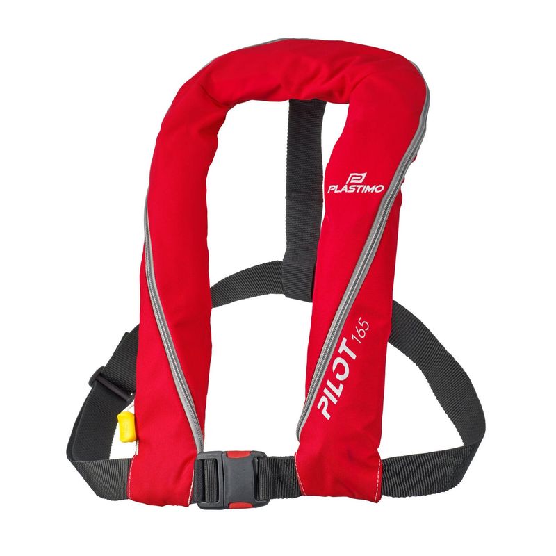 Pilot 165 Inflatable PFD Hydrostatic  With Harness  Red (66813)