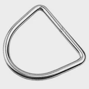 Welded D Ring 3/16" x  1" Stainless