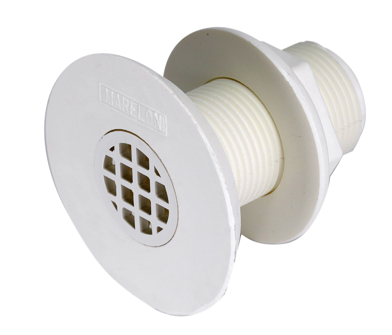 Thru-Hull 1-1/2" Flush Head NPSM Screened Marelon (906009)