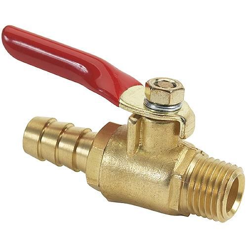 Fuel Shut-Off Valve 1/4" NPT x 3/8 Hose Barb