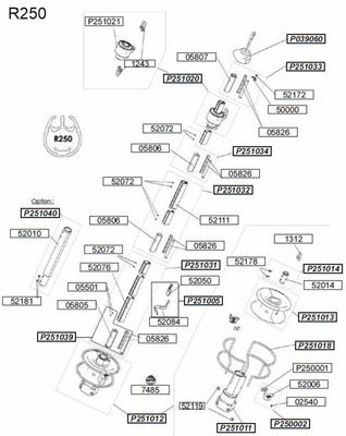 Liaison de Couple D'assemblage D'extrusion / Support de Palier Intermédiaire pour R250 (05806)