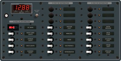 DC Main  Panel + 20 Positions  White Toggles (8379)