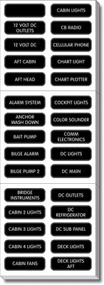 Extended DC Panel Label Set - 120 Labels (8039)