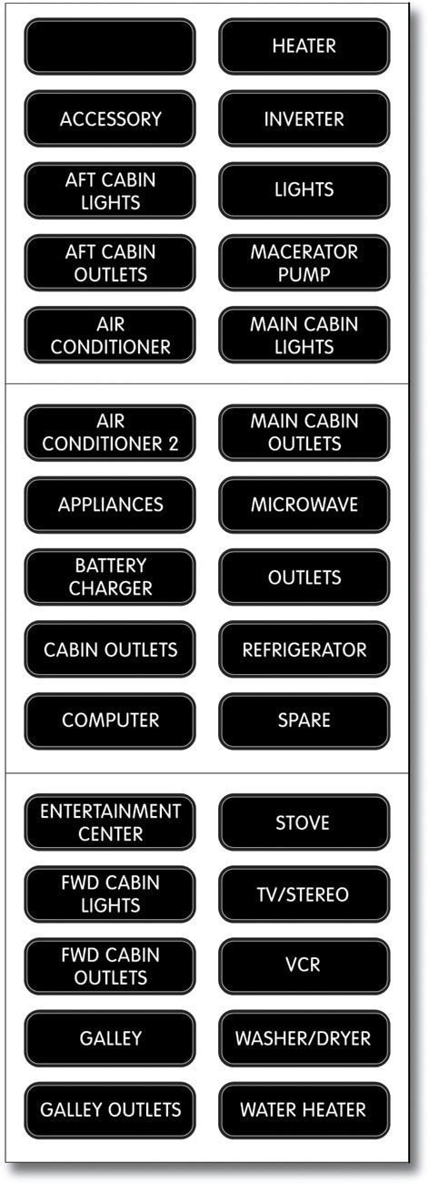 Basic AC Panel Label Set - 30 Labels (8031)