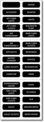 Basic AC Panel Label Set - 30 Labels (8031)